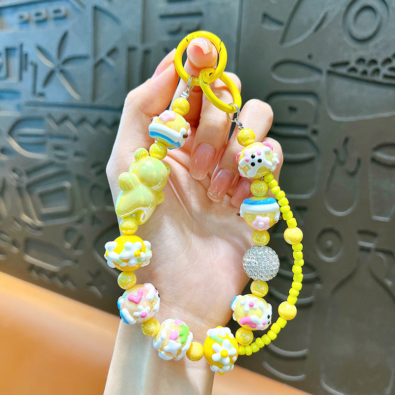 Creative Bear Bead Phone Chain & Key Chain