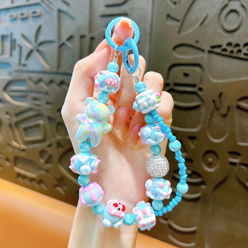 Creative Bear Bead Phone Chain & Key Chain