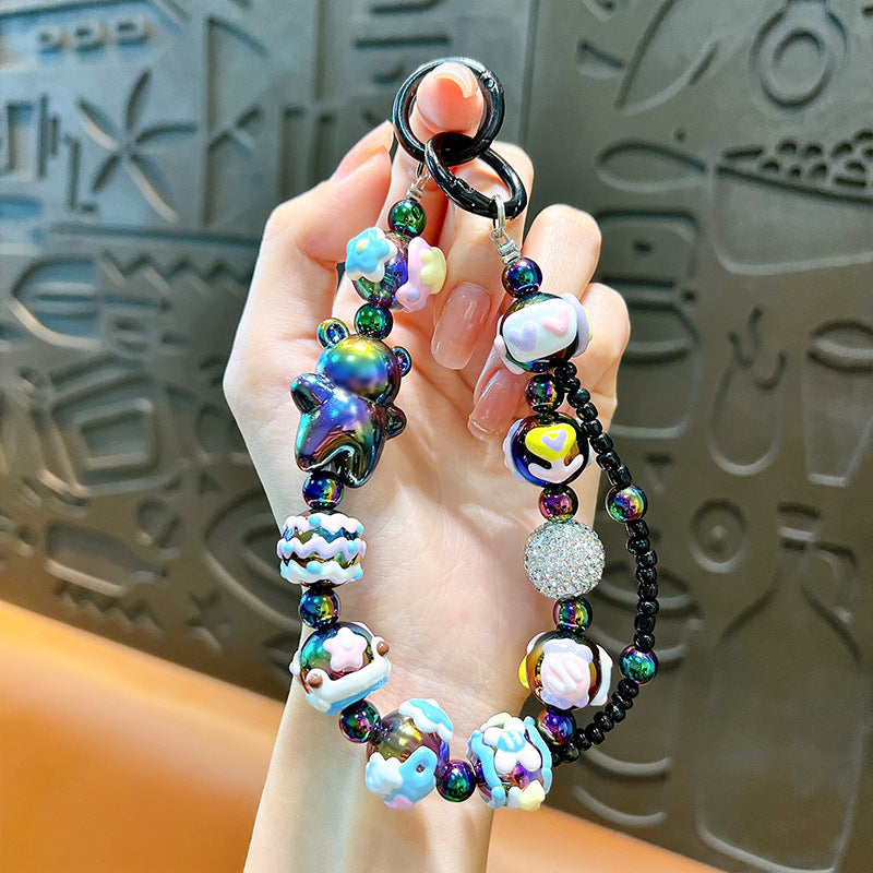 Creative Bear Bead Phone Chain & Key Chain