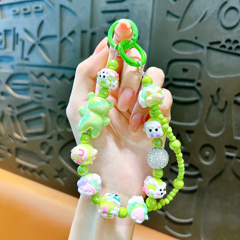 Creative Bear Bead Phone Chain & Key Chain