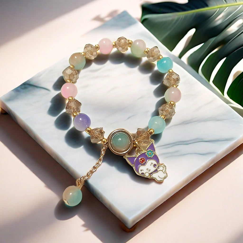Colorful Glass Beaded Cartoon Bracelet
