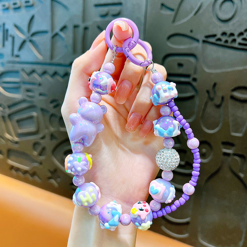 Creative Bear Bead Phone Chain & Key Chain