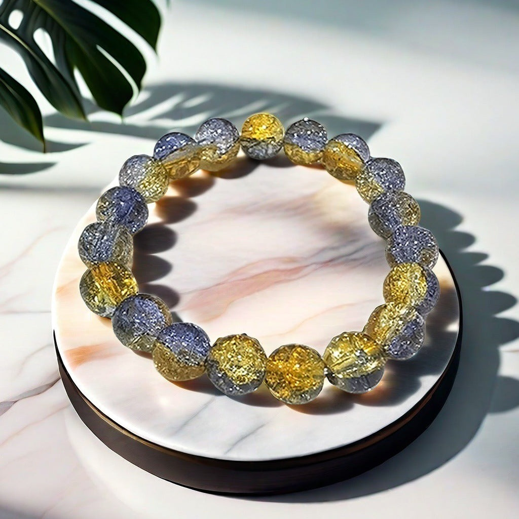 Ethereal burst-flower glass bracelet