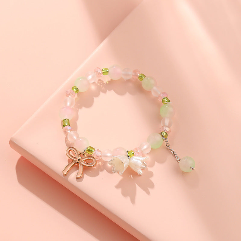 Korean & Japanese Style Lily of the Valley Bow Bracelet