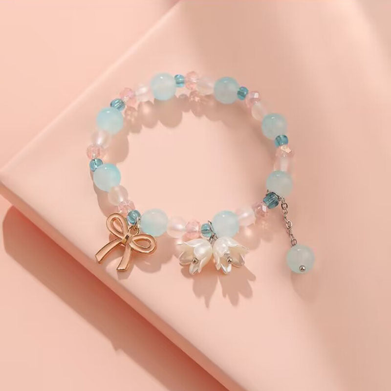 Korean & Japanese Style Lily of the Valley Bow Bracelet