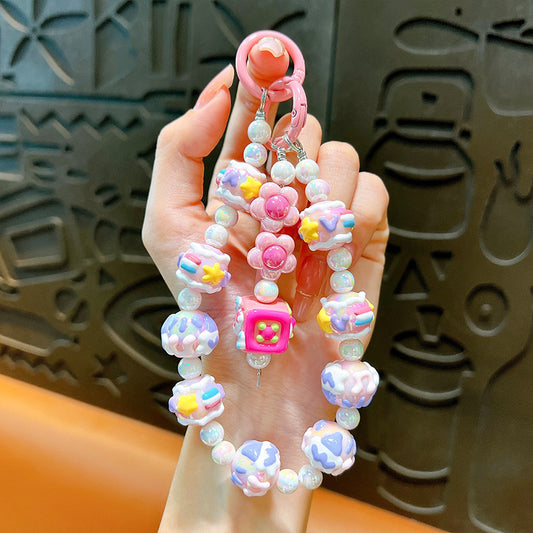 Candy-colored Graffiti bead Mobile Phone Chain & Key Chain